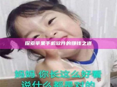 赤壁探索苹果手机软件的赚钱之道