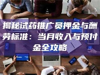赤壁揭秘试药推广员押金与酬劳标准：当月收入与预付金全攻略