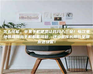 赤壁怎么可能，苹果手机硬是让我月入三金！每次坐地铁就掏出手机看看钱包，这小金库长得比女朋友还快呢！ 第1张